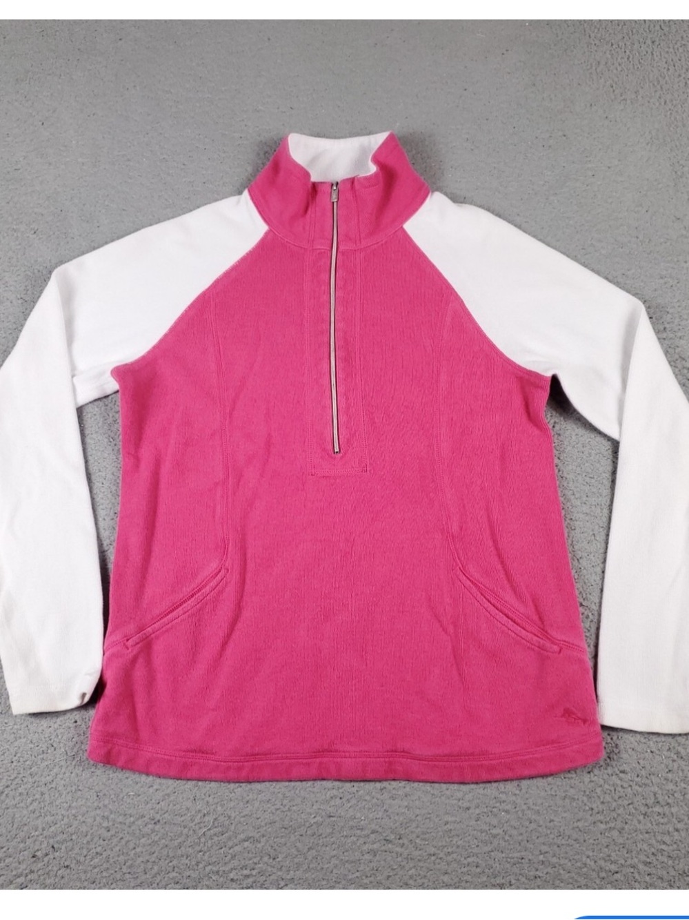 Tommy Bahama Pink /White Half Zip Pullover XL NWT